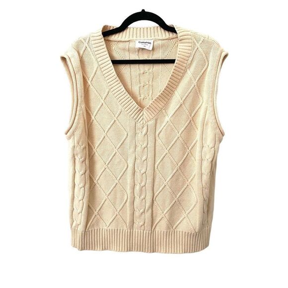 CALLAHAN KNITWEAR Chelle Cable Knit Sweater Vest Sz XL - Picture 2 of 5